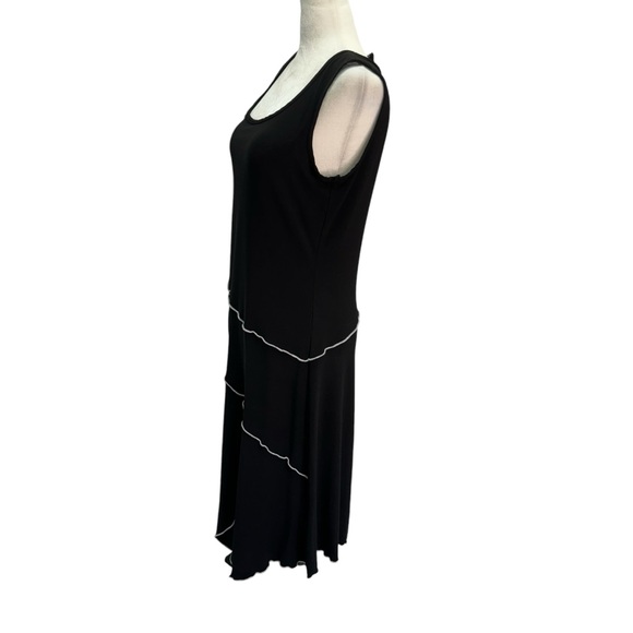 Frank Lyman Black Scoop Neck Sleeveless Midi Dress Size 10 - Picture 5 of 9